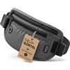 Powerly Pro Gear Marsupio unisex con protezione RFID, antifurto, impermeabile, tracolla regolabile da 44,5 a 79,5 cm, 2 modalità di trasporto, per viaggi, sport, festival, attività all'aperto, grigio