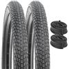 YunSCM 2Pcs Pieghevole 16 pollici pneumatici 16x1.75 ETRTO 47-305 e 2Pcs 16 pollici Camera d'aria AV32mm valvola Schrader, compatibile Bicicletta 16x1.75 Copertoni e Camera d'aria