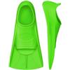 PEIHUODAN Pinne da Nuoto Corte in Silicone per Bambini e Adulti - Pinne Allenamento per Stile Libero, Piscina e Snorkeling (Verde,X-L)