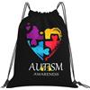 Generic Zaino con Coulisse Autism 03 Sacchetta Sportiva Leggero Drawstring Backpack Impermeabile Borsa con Coulisse per Viaggi Spiaggia Unisex