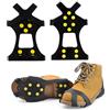 DTXYBC Ice Tacchetti, Ramponi per Scarponi, Tacchetti da Ghiaccio per Scarpe e Stivali, con 10 Punte per Denti in Acciaio Inossidabile, per Scarpe e Stivali per Camminare Trekking Arrampicata (S)