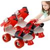 Generico Pattini A Rotelle Regolabili, Patini A Rotelle Quad Con 4 Ruote, Pattini A