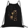 Generic Zaino con Coulisse King 02 Sacchetta Sportiva Leggero Sacca da Palestra Resistente Borsa con Coulisse per Viaggi Unisex Spiaggia
