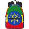 Tamiger Bandiera dell'Etiopia Stampa Unisex Leggero Casual Comfort Zaino Quotidiano Lavoro Viaggi Escursioni Pendolari