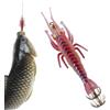 Generico Esca per gamberetti e calamari, 11 cm, esca luminosa con ganci multipli