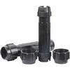 Vaguelly Connettore per Pagaia in Plastica e Lega di Alluminio Nero da 28mm, Resistente alla Ruggine, per Collegare Pagaie in Canoa e Barca da Pesca