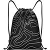 Generic Zaino con Coulisse Black White Topo Earth Borsa con Coulisse Pieghevole Sacca da Palestra Impermeabile Sacchetta Sportiva per Unisex Viaggi Vacanze