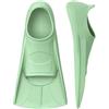 PEIHUODAN Pinne da Nuoto Corte in Silicone per Bambini e Adulti - Pinne Allenamento per Stile Libero, Piscina e Snorkeling (Verde chiaro,X-S)