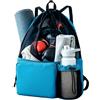 Generisch Borsa da spiaggia, impermeabile, portatile, grande attrezzatura da nuoto, borsa con coulisse in rete, per fitness, allenamento, esercizi, palestra, giochi, piscina, all'aperto e al