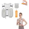 Epunk Gilet da corsa leggero, con fiaschetta morbida da 500 ml, cinghie pettorali regolabili, tasca morbida per fiaschetta, per ciclismo, arrampicata, escursionismo (grigio)