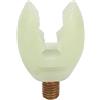 Generic Testa Porta Canna da Pesca Supporto Luminoso e Durevole per Pesca All'aperto PVC 52x30mm 1 Pezzo (bianco luminoso)