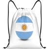 Generic Zaino con Coulisse Argentine Football Drawstring Backpack Leggero Sacca da Palestra Impermeabile Borsa con Coulisse per Unisex Spiaggia Viaggi