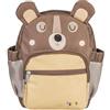 gimboo Zaino per bambini Sweet Animals/A tre scomparti/Orsacchiotto/Marrone