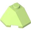 XYEIUGO 13548 Mattone Cuneo Mattone Inclinato a Tre Lati 2x2 50 Pezzi GDS-802 compatibile con Lego Mattoncini da Costruzione Colore Verde giallastro