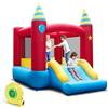 COSTWAY Castello Gonfiabile per Bambini, Casa Gonfiabile con Scivolo, con Borsa di Trasporto e Kit di Riparazione, per 3 Bambini di 3-12 Anni, 190 x 260 x 205cm