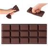 Sinbana 2pz lenta Risalita Barretta Cioccolato Squishy, Cioccolato Giocattolo Strizzabile Realistico Gigante Cibo Squishy Morbido Rimbalzo Fidget Meno Giocattolo per Calmare Scrivania Concentrazione