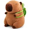 TiGog Capybara - Peluche Capybara con zaino a forma di tartaruga, super morbido e soffice, cuscino in peluche Capybara, idea regalo per ragazzi e ragazze, 20 cm