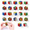 ZhouWei 24 Pezzi Portachiavi Cubo, Portachiavi Cubo Rompicapo per Decomprimi per Feste Compleanno Bomboniere Mini Giochi da Viaggio