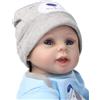 ZIYIUI Bambola Reborn 22 Pollici 55 Centimetri Simulazione Bambole Bambino Realistico Morbido Vinile Silicone Fatto a Mano Bambole Reborn Maschio Giocattolo Neonato Regalo