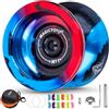 MAGICYOYO JoJo con cuscinetto a sfera, professionale non reagente Yoyo N11, Responsive Yoyo per bambini principianti, metallo Magic Jo-jo con 12 corde, set di cuscinetti, custodia Yo Yo