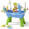 bukolico Tavolo Acqua Bambini 4-in-1 con Pompa e Acqua Corrente, Lavandino Giocattolo con Pesca Simulata, Giochi Acqua per Esterno Giardino, Tavolo Acqua per Bambini 3+ Anni (Blu, Senza Batterie)