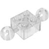 XYEIUGO GDS-977 Mattoncino di Cerniera Tecnica Mattoncino Speciale 2x2 con Sfere da 10.2mm con Fori e Foro di Assale 17114 57908 50 Pezzi compatibile con Lego Colore Clair transparent