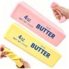 TOGETDREAM Butter Giocattolo, 2 Pezzi Giocattolo da Spremere di Burro Bastoncino di Burro Giocattoli da Schiacciare Antistress per Bambini, Adulti, Ufficio e Casa