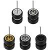 QUARKZMAN 5 Set Ruote E Gomme 1/64 Con Assi Per Auto Modellismo RC In Misura Diecast Ruote A 5 Raggi Oro Argento Nero Bianco