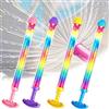 LLELEMAMO Pistola ad Acqua LED Effetto Fuochi d'Artificio per Bambini e Adulti, Blaster Luminoso a Pompa, Set Fucili Spara Acqua per Festa in Piscina Mare, Gioco Estivo Aperto Resistente (4Pcs-B)