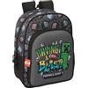 safta MINECRAFT GRAFFITI - Zaino scuola per bambini, zaino per bambini, adattabile al carrello, ideale per bambini in età scolastica, comodo e versatile, qualità e resistenza, 26 x 11 x 34 cm