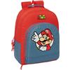 safta SUPER MARIO - Zaino scuola adattabile a carrozzina, ideale per bambini di diverse età, comodo e versatile, qualità e resistenza, 32 x 15 x 42 cm