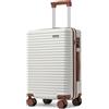 Ruausine Valigia Trolley 55x40x20 con ruote e lucchetto TSA, approvata Ryanair. Leggera valigia rigida, ideale per bagaglio a mano o stiva 23kg. Offerte speciali (Bianco, 20 IN)