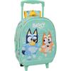 safta BLUEY - Zaino per bambini 3D con ruote, ideale per bambini di diverse età, comodo e versatile, qualità e resistenza, 27 x 10 x 33 cm