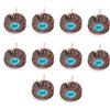 Omquot Set di 10 dischi abrasivi per lucidatura, set durevole per trapani elettrici, strumenti per lucidatura in metallo e non metallo, per smerigliatrice angolare