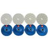 MoSundi 4 cuscinetti per lucidatura a umido, 80 mm, grana 150 # -2000 #, per granito, marmo, pietra, uso a secco, compatibili con dischi abrasivi per smerigliatrice angolare, blu