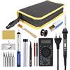 RSGXLFQZVAK Stazione Saldante, Temperatura di saldatura da 80W regolabile LCD. Digital 11. 0V 220 V. Set ferro Electric Solder Renwork Kit riparazione della stazione dississo(SET-2)