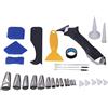 Gucagle Set di strumenti per calafataggio 5 in 1 Pala multifunzionale Raschietto angolare Strumento di finitura sigillante siliconico per cucina Bagno Lavandino Porta Finestra Realizzato
