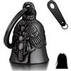 GREATRICH Guardian Bell Moto Portachiavi, Campanella Moto Portafortuna in Acciai
