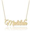 UMAGICBOX Collana con nome personalizzato | 14 stili di font tra cui scegliere | Ciondolo personalizzabile in acciaio inossidabile placcato in oro 18K e argento sterling | Un regalo indimenticabile