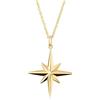 Kritz Collana Donna Stella del Nord Zirconi Placcata Oro e Acciaio inossidabile - Collane Ciondolo Stelle Bussola y Catena regolabile - Gioielli Regalo Donne e Ragazza (4. Stella Nord)