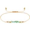 HeyMeili Bracciale elastico braccialetto regolabile pietre vere naturali avventurina per donne