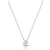 Donipreziosi Collana Punto Luce Donna in Argento 925% Con Pietra Zircone Taglio Brillante Varie Grandezze - Catenina Collanina Donna Ragazza Bambina