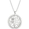pengjin Collana Albero della Vita per Donna - Ciondolo Gufo per Ragazza - Lunga in Oro con CZ (Argento)