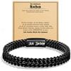 YIBONIKA Ich liebe Dich Geschenke für Männer, Armband mit Gravur Herren Geschenk für Mann Fohnhn Papa Nonno, Weihnachten Geburtstag, Liebe Valentinstag Anniversstag Geschenk für Luhn Freund Maran