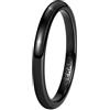 Homxi Fedi Nuziali con Incisioni Uomo Donna Ceramica, Rotondo Lucido 2MM, Anello Matrimonio Nero Uomo Misura 8(48mm)