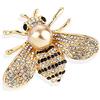 Gleamart Honey Bee Spilla Spille Strass Insetti Animali Spille per Ragazza Donna Oro