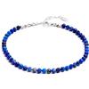 BERGERLIN Cavigliera di Perle per Donne - Cavigliera di perle con certificato di autenticità - Cavigliera in pietra naturale autentica con chiusura in argento sterling 925 o placcata oro
