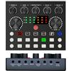 fesoklaf Scheda audio dal vivo, mixer audio con 10 effetti sonori, mixer DJ in streaming Bluetooth, scheda mixer audio per streaming live/registrazione/podcasting/gioco