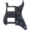 Musiclily Pro 11 Fori HH Battipenna ST 2 Humbucker 4 strati Black Pearl | per Chitarra Elettrica Fender American/Mexican Standard Strat Stile Moderno