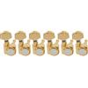 Musiclily Pro R15T-01 6 in Linea 16:1 2-Pin Meccaniche Autobloccanti Dorato | per Chitarra Elettrica Fender Strat Tele